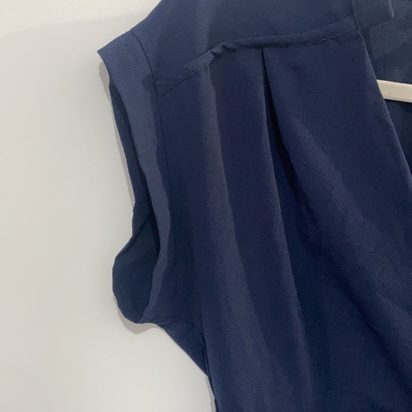 Navy blue peplum blouse - Picture 3 of 4